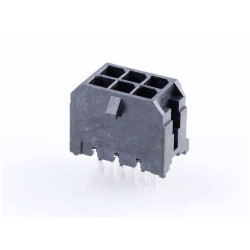 Molex 430450612 Micro-fit Vertical Header 3mm Pitch 6 Pins Black