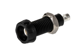 Gniazdo bananowe Żeński Połączenie lutowane typ Wtyk bananowy Czarny 10A RS PRO rozmiar 4 mm