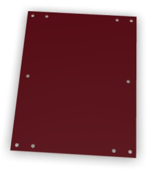 Mounting plate, hard paper, (L x W x H) 150.6 x 116 x 2 mm, for B 1813, 96604200