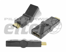 Wtyk HDMI - gniazdo HDMI obrotowe przejściówka