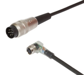 Kabel połączeniowy, 1,5 m, M8 żeński (gniazdo) 3pin kątowy, Binder 680 męski (złącze) 7pin, VK15E187