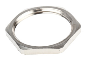 Nakrętka do dławnic kablowych gwint: PG21 Mosiądz platerowany niklem Nikiel SIB