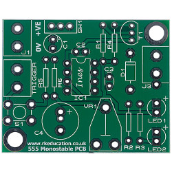 RK Education 555 Monostable Project PCB (70-6012/3/4/5/6)