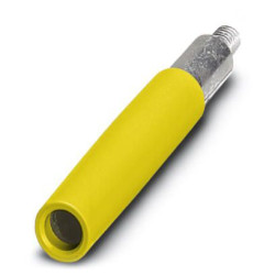 Adapter do złącz pomiarowych, wtyk: 4.1mm, gniazdo: 3mm, Żółty