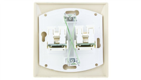 Akcent Gniazdo Komputerowe Podwójne Rj45 Kat.5E Forex Beżowe Gpk-2A/F/01