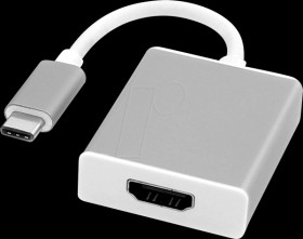 03.12.10 Adapter USB-C &gt; HDMI, plug/socket, 0.1 m