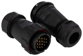 Złącze okrągłe 16-pinowe SP29 Mocowanie kablowe liniowe Wtyk, Gniazdo RS PRO Męski/żeński IP68 SP29