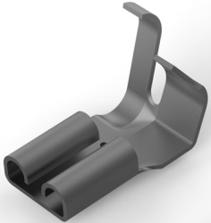 Uninsulated flat plug sleeve, 6.35 x 0.81 mm, 0.82 to 3.31 mm², AWG 18 to 12, brass, tin-plated, 41532