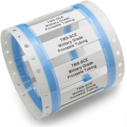 Shrink sleeve marker, 3:1, inside Ø 1.9 mm/0.8 mm, (L) 25 mm, inscribable, white, 1506550001