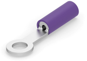 Insulated ring cable lug, 0.41-0.65 mm², AWG 20, 3.6 mm, M3.5, purple, 152896