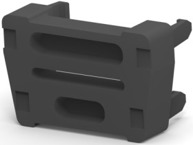 Strain relief, black for ribbon cable, 747275-4