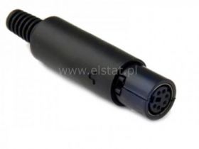 Gniazdo Mini-Din 6pin na kabel ( PS2 ) MDD6BB