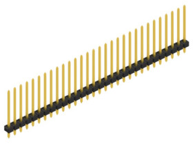 Pin header, 30 pole, pitch 2.54 mm, straight, black, SLLP119030G