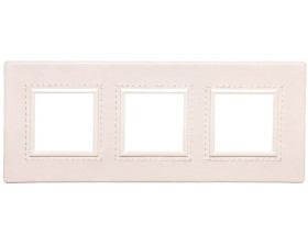 DANTE Ramka potrójna skóra VANILLA 4503583