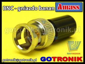 Adapter wtyk BNC - gniazdo banan 4mm