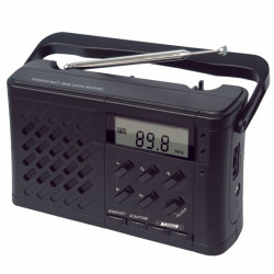 Radio przenośne AM/FM RD-100LCD Srebrne, DARTEL