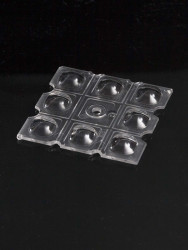 Soczewka LED 8-LEDowa 49.49 x 49.49 x 4.91mm, do użytku z Oświetlenie obudowy, oświetlenie sieci jezdnej, oświetlenie