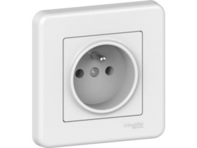 LEONA Gniazdo pojedyncze z uziemieniem białe LNA2800121 SCHNEIDER ELECTRIC