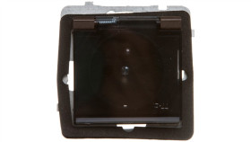 Sonata Gniazdo Bryzgoszczelne Z/U Ip44 Klapka Przezroczysta Czekoladowy...