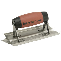 Marshalltown M180D Stainless Steel Groover Trowel DuraSoft Handle 6 x 3in