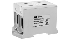 Złączka Szynowa 2-Torowa 35-240Mm2 Szara Euro Multiotl 240 2Xal/Cu 607240