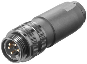 Złącze koncentryczne Montaż na kablu Męski typ złącza Złącze koncentryczne w okrągłej obudowie Śruba