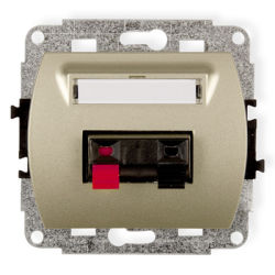 6GG1, Gniazdo głośnikowe pojedyncze złoty,