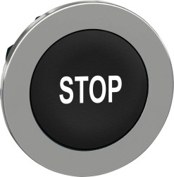 Schneider Electric ZB4FA234 ZB4FA234 Element czołowy dla przycisku płaski, resetowalny (Ø) 30.5 mm STOP chrom, czarny 1