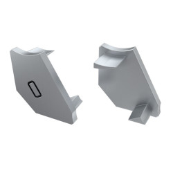 Profil LED - zaślepka H prawa szara, do profilu H