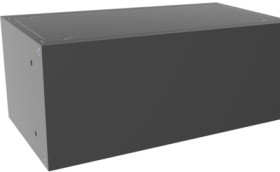 Aluminum enclosure, (L x W x H) 89 x 211 x 108 mm, black (RAL 9005), IP32, RM2U0804SBK