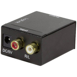 LogiLink CA0102 Toslink/RCA Adapter Black Audio Adapters and Splitters