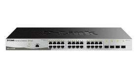 Nie Ethernet Switch 28-portowy , montaż: szafa RACK Gigabit 10/100/1000Mbit/s 24 4, D-Link Zarządzalny