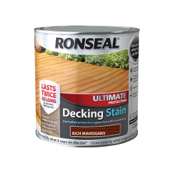 Ronseal 36909 Ultimate Protection Decking Stain Rich Mahogany 2.5 litre