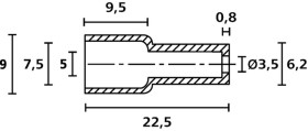 HellermannTyton 631-58279 Nasadka ochronna OP4827 PE NA 2000, (D x S x W) 22.5 x 9 x 5 mm, polietylen, 1 szt.