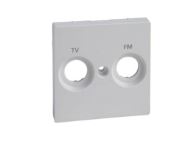 MERTEN SYSTEM M Płytka czołowa oznaczona FM+TV do gniazd antenowych biały active MTN299925 SCHNEIDER ELECTRIC