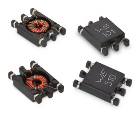 Filtr liniowy SMD sygnału współbieżnego 22 μH -30 → +50% SRF: 100kHz Idc 700mA, rdzeń ferrytowy