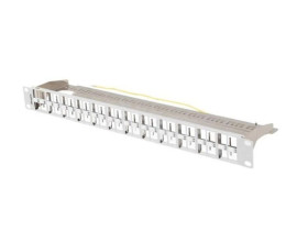 PATCH PANEL PUSTY 48 PORT 1U 19 FTP DO MODUŁÓW KEYSTONE SZARY LANBERG PPKS-1248-S