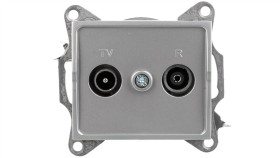 Logi Gniazdo Rtv Przelotowe Srebrne 021320043 25218