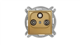 Mini Gniazdo Antenowe Rtv-Sat Końcowe Multimedialne (Internet) Złoty 29Mgm