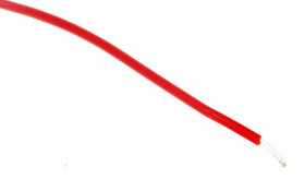 Przewód montażowy 0,08mm² Czerwony RS PRO PTFE 28 AWG 300 V dł. 100m 7/0,12 mm 200°C BS 3G 210:1996