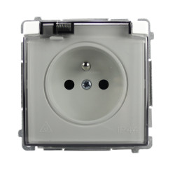 Gniazdo pojedyncze IP44 białe BMGZ1B.01/11A Kontakt-Simon Basic