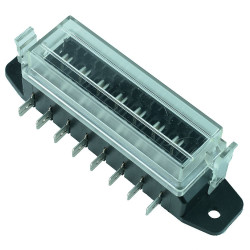 8 Way Standard Blade Fuse Holder Box - Side Terminals