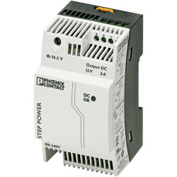 Phoenix Contact 2868570 STEP-PS/1AC DIN Rail Power Supply 12V DC 3A 36W
