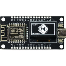 ESP8266 NodeMCU z wyświetlaczem OLED 0,96" 128x64px I2C CH340 z USB-C biały
