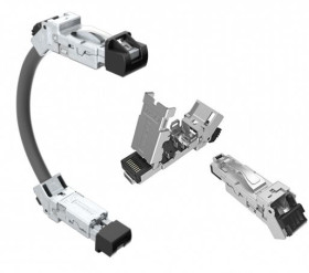 Kabel Ethernet Cat6a długość 1m Z zakończeniem Amphenol Communications Solutions Tworzywo termoplastyczne