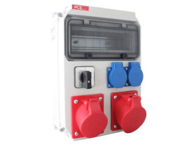 Rozdzielnica budowlana RB 10M gniazda 1x32A/5 1x16A/5 2x250V L-0-P IP54 ECOLINE 90EKO011 PCE