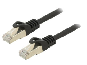 PP6A-LSZHCU-BK-10M Patch cord S/FTP 6a drut Cu LSZH czarny 10m 27AWG Cablexpert