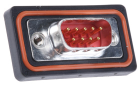 Złącze D-Sub 9-pinowe Męski Proste Montaż na panelu raster 2.84mm Złoto na niklu