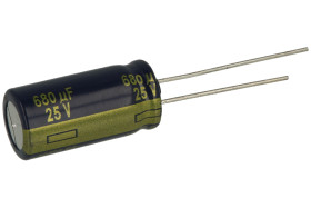 Kondensator; niskoimpedancyjny; elektrolityczny; EEUFC1E681; 680uF; 25V; FC; fi 10x20mm; 5mm; przewlekany (THT); luzem; Panasoni