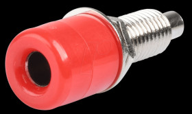 Banana socket 4 mm, fully insulated, red